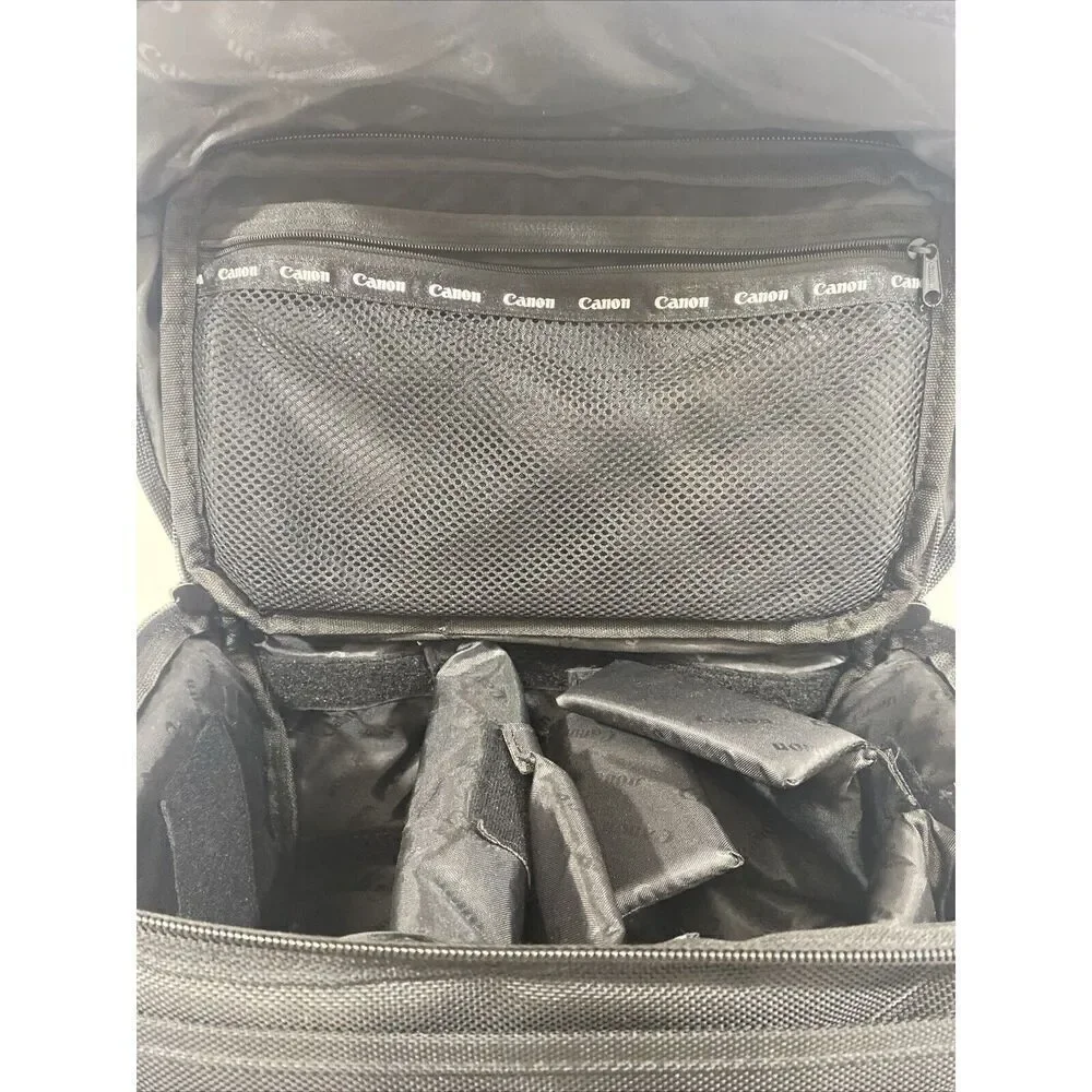 Canon Rebel Nylon Padded Camera Equipment Bag‎ Strap + Pockets 14